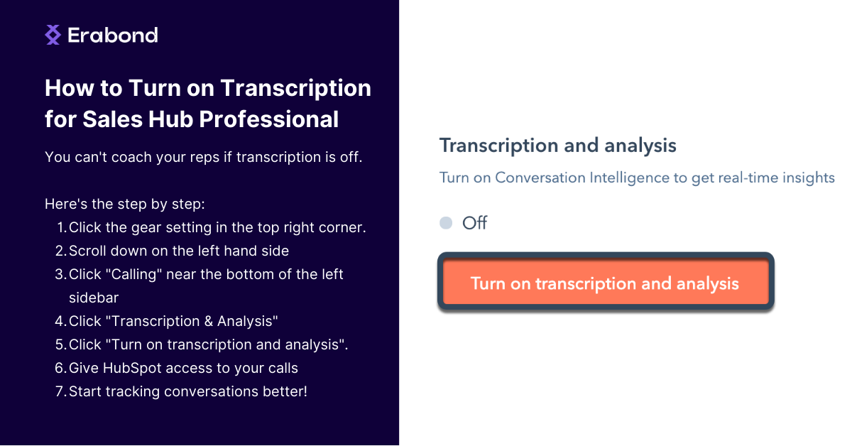 How to Set Up Transcription Tracking in HubSpot (Sales Hub Pro)